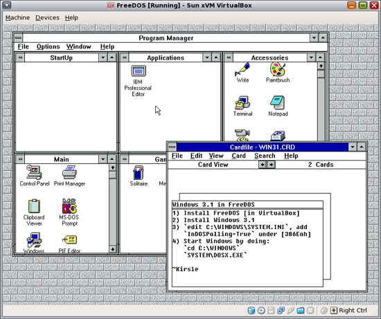 Windows 3.1 in FreeDOS