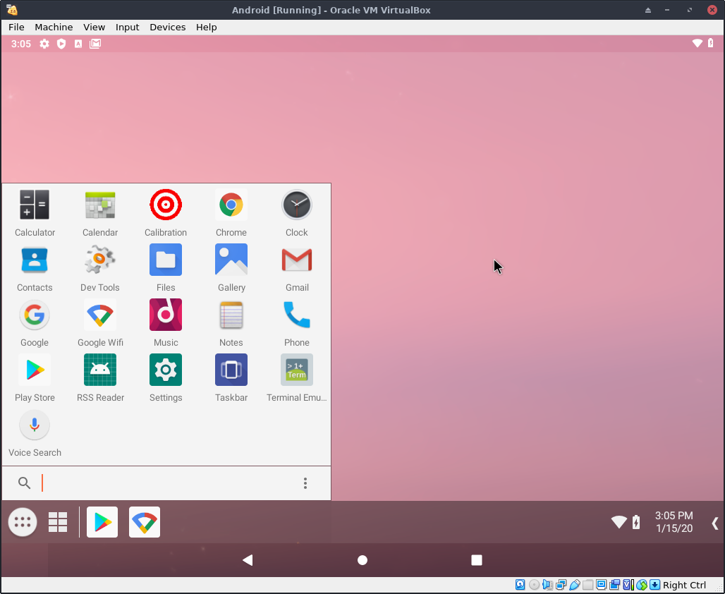 Android-x86 in VirtualBox