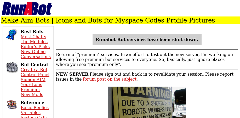 RunABot Website Screenshot