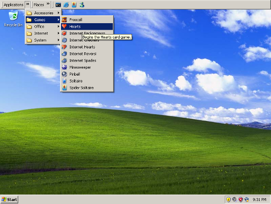 Gnome Panel Layout on Windows XP