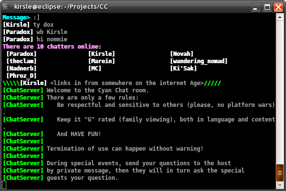 Terminal CyanChat Client