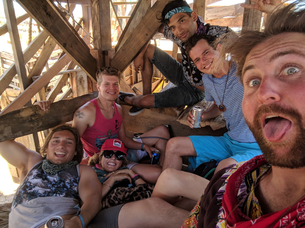 Our group hanging out in The Hideout