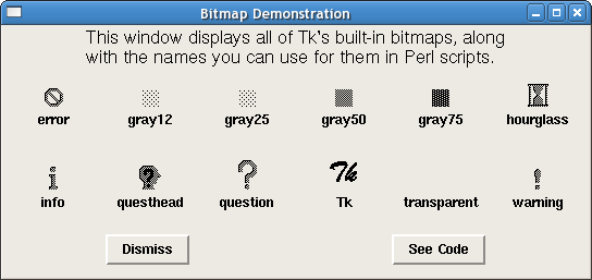 Built-in Bitmaps