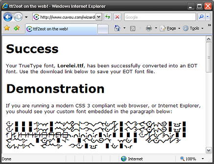 ttf2eot preview